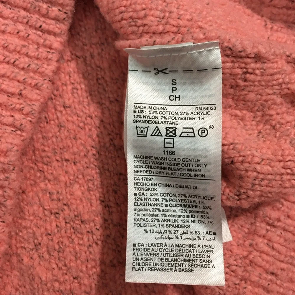 OLD NAVY V-Neck Pink Gray Blend Sweater - Women’s Small